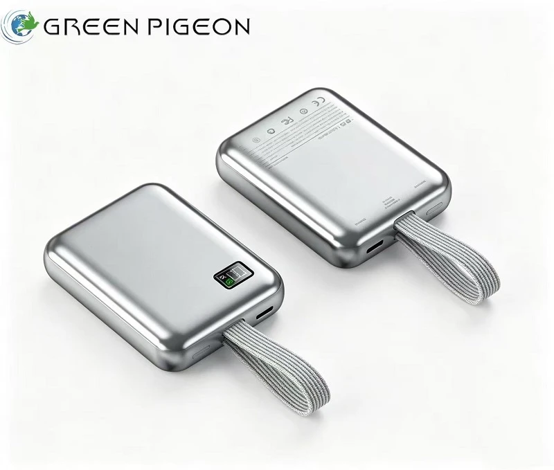 Mini Power Bank with Built in Cables