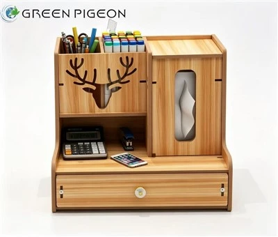 Wooden Desk Organizers With Pen Holder